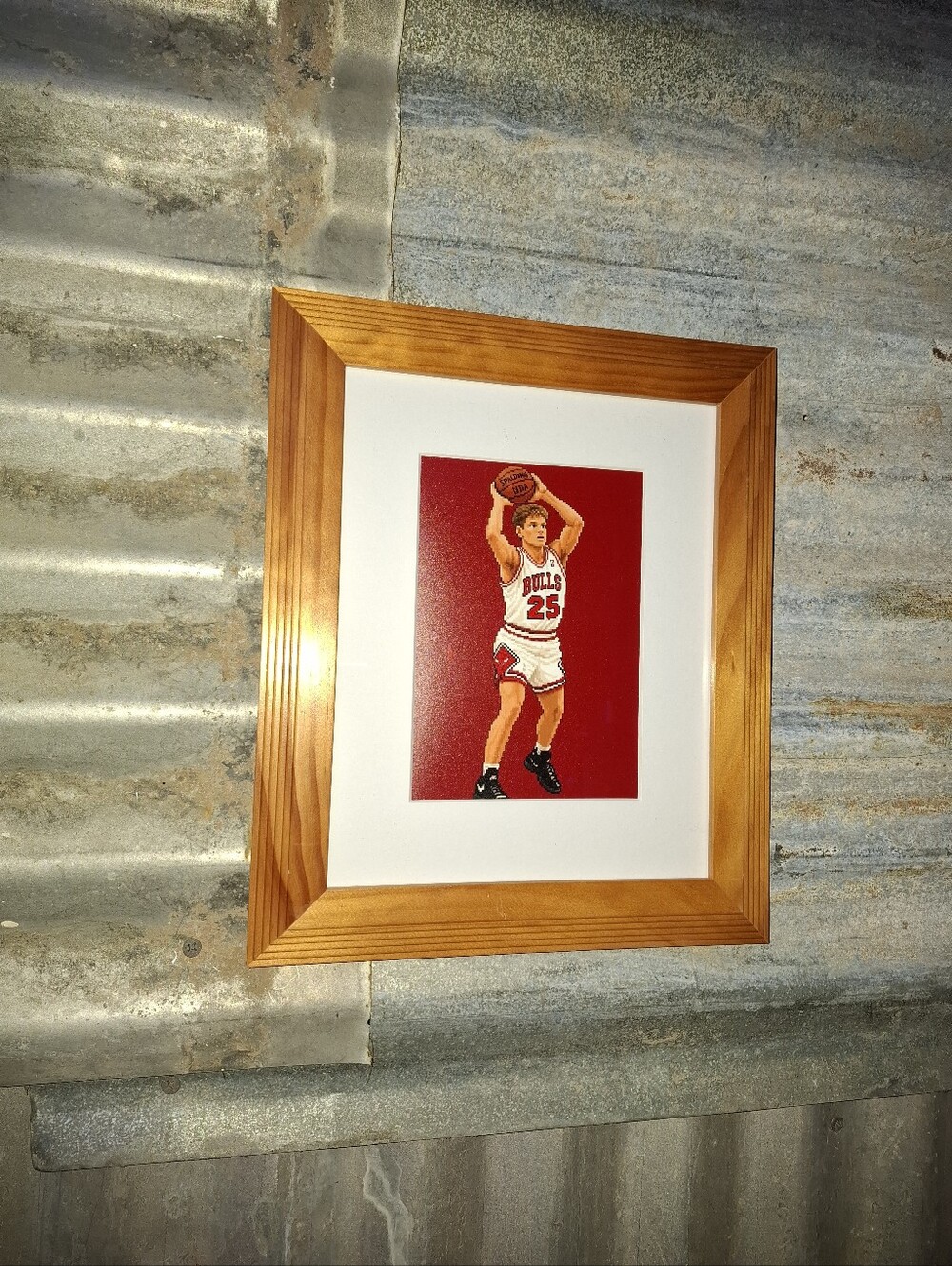 8 Bit Steve Kerr Retro NBA Chicago Bulls Framed Art Print By Neon Nicho